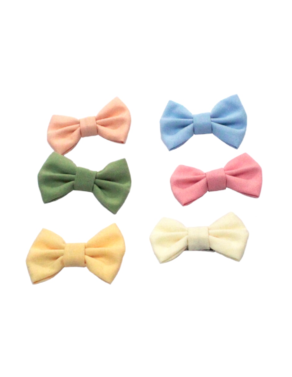 Set de 6 moños para cabello