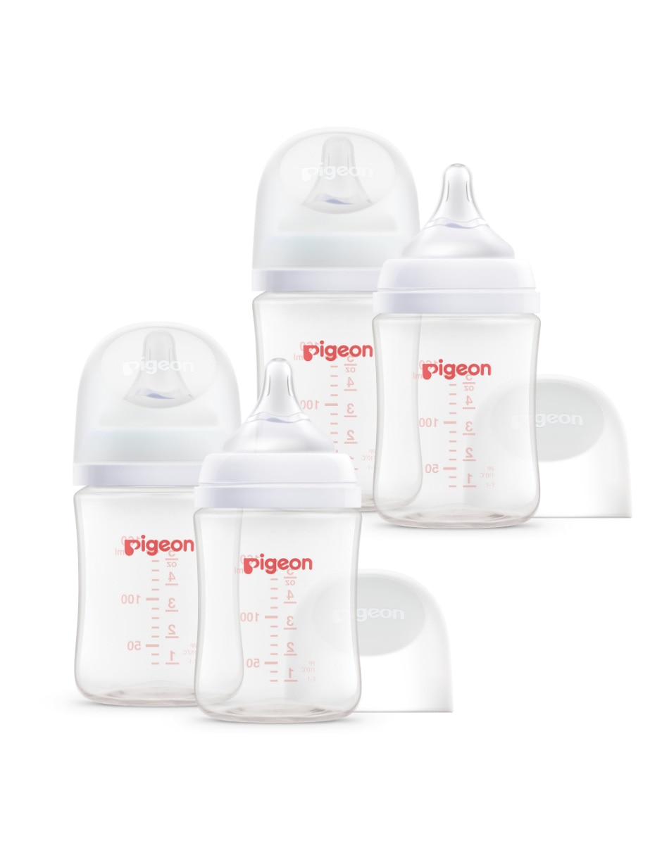 Set de biberón Pigeon Softouch Wide Neck 3 de 5 oz