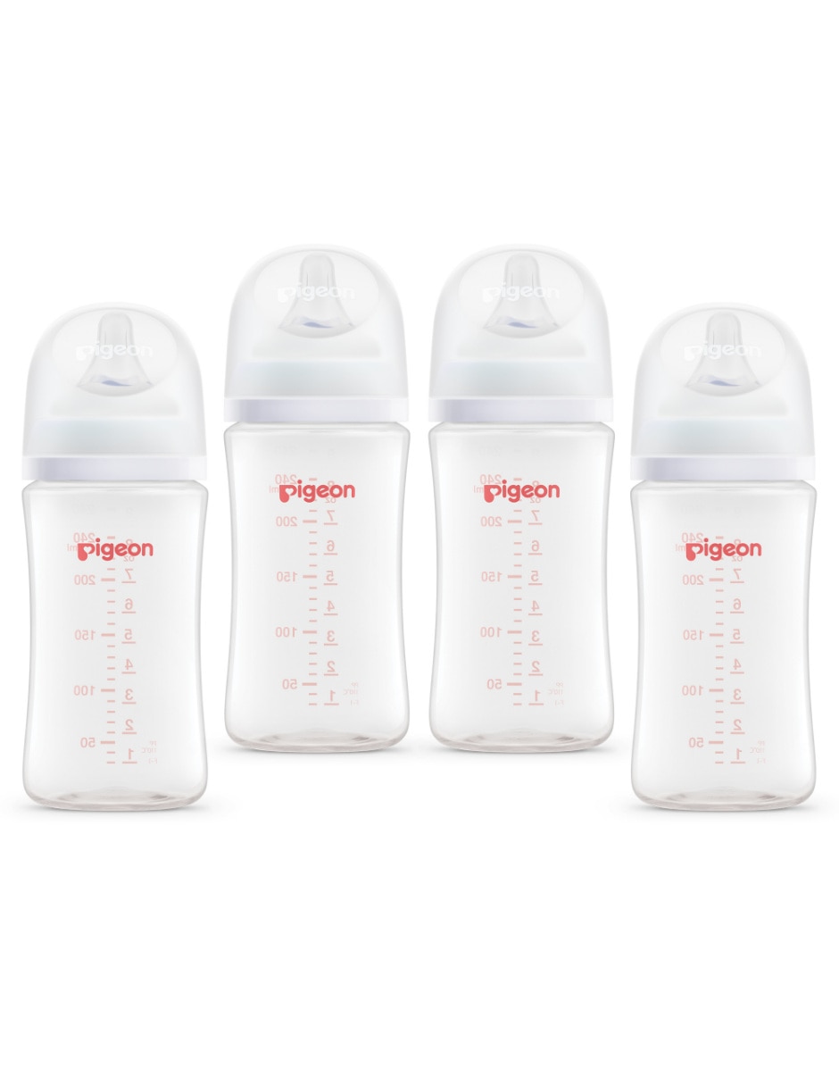 Set de biberón Pigeon Softouch Wide Neck 3 de 8 oz