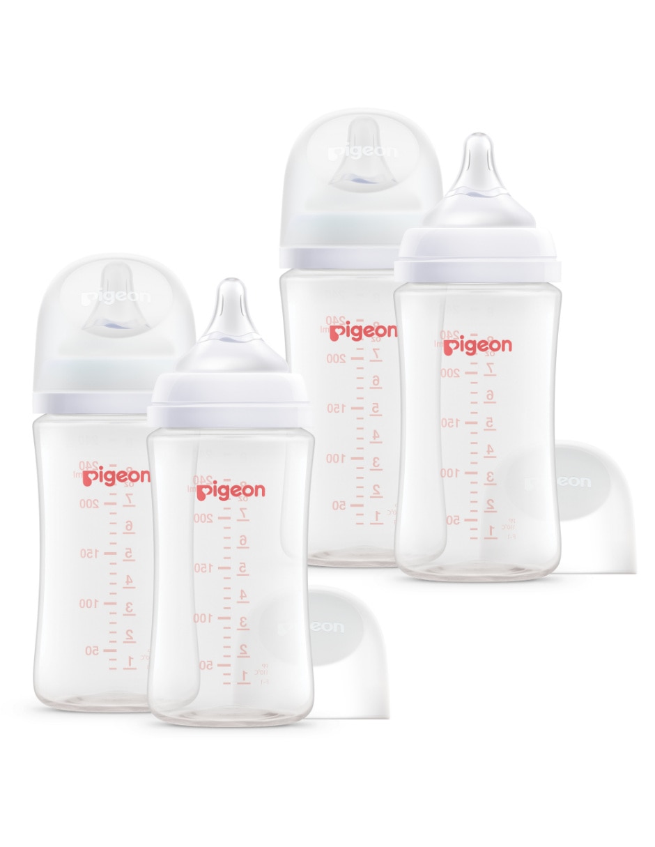 Set de biberón Pigeon Softouch Wide Neck 3 de 8 oz