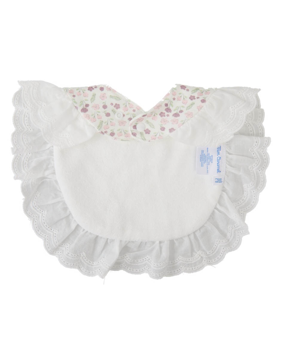 Babero mon caramel estampado floral de algodón