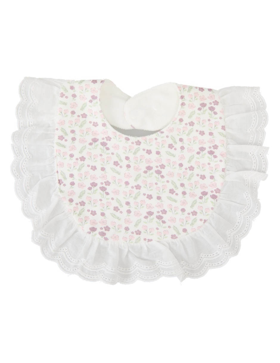 Babero estampado floral de algodón