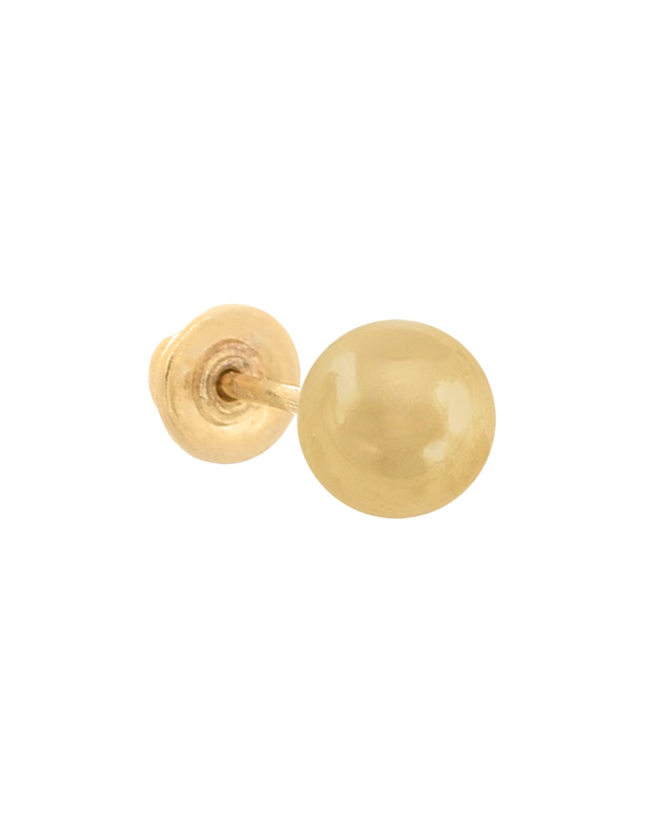 Broqueles redondos de oro 14 K con acabado brillante