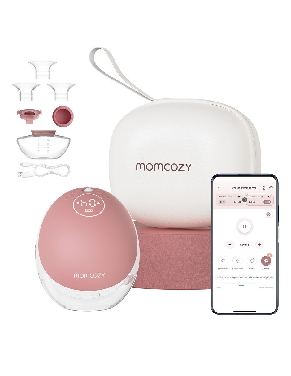 EXTRACTOR ELÉCTRICO DE LECHE MOM, ROJOM