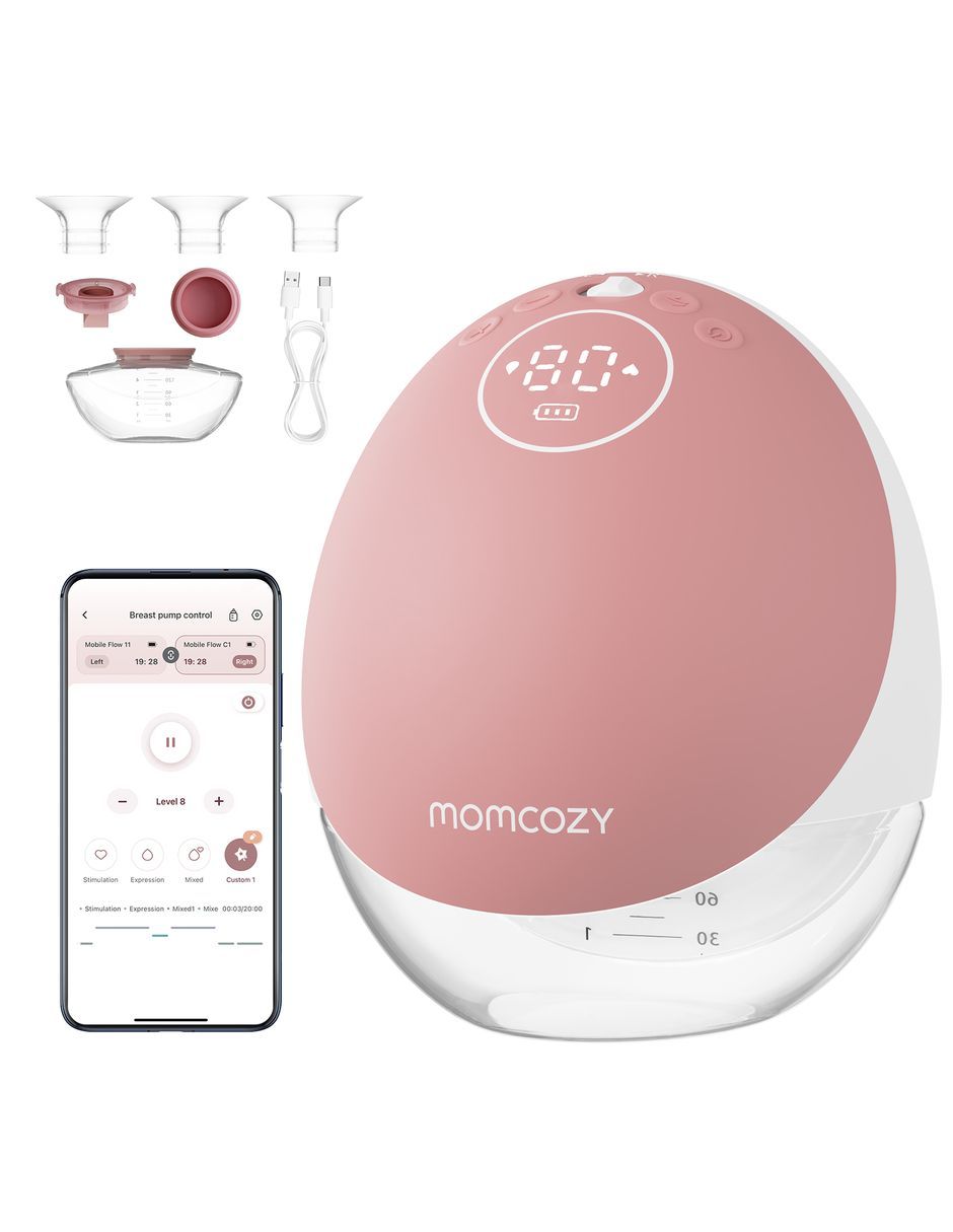 EXTRACTOR ELÉCTRICO DE LECHE MOM, ROJOM 3
