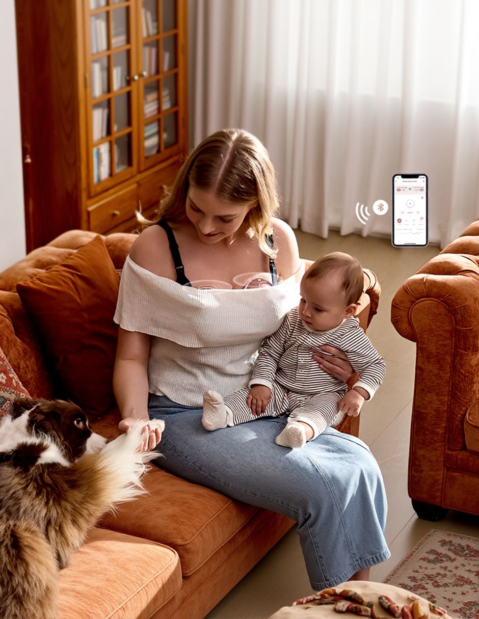 EXTRACTOR ELÉCTRICO DE LECHE MOM, ROJOM 11