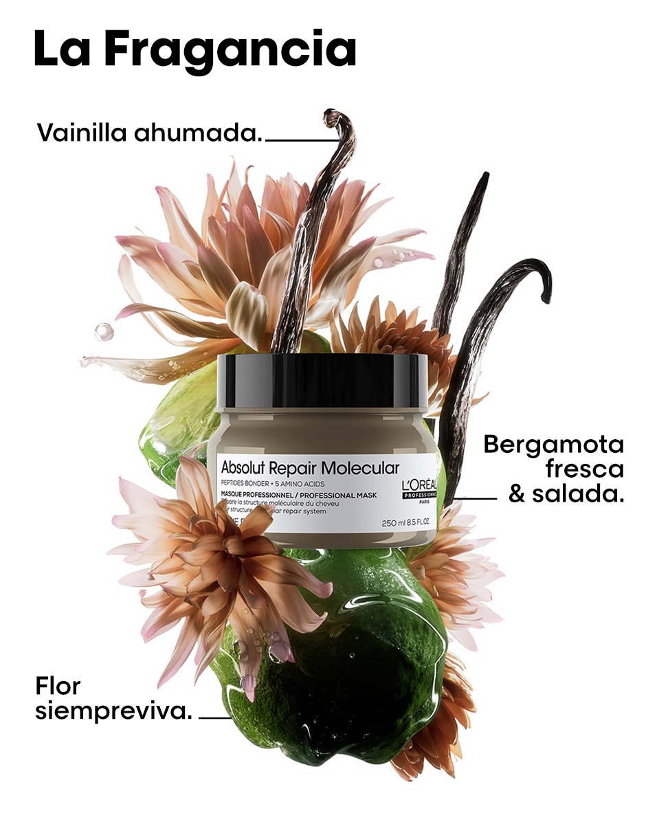 Mascarilla de cabello para reconstruir Absolut Repair Molecular 250 ml 10