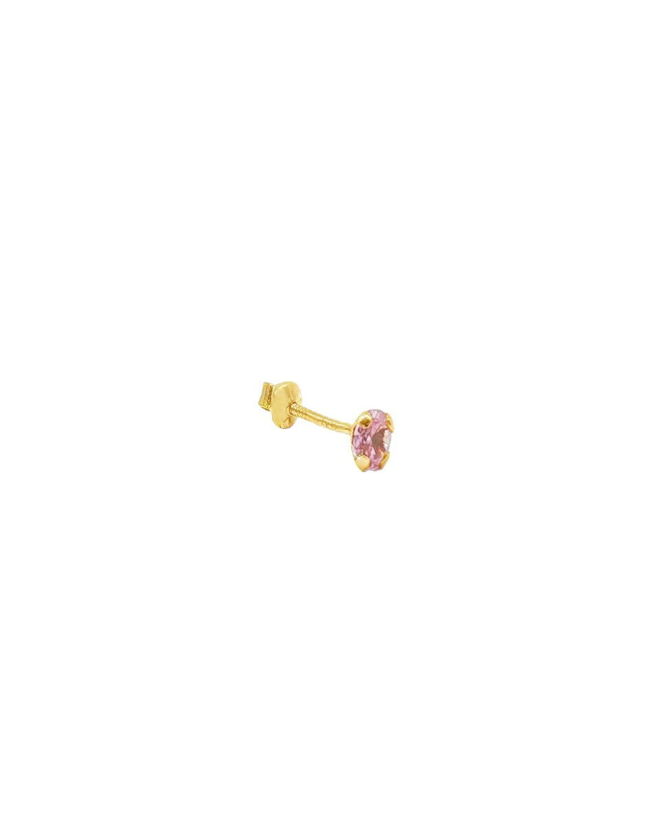 Broqueles redondos de oro 14 K con acabado pulido