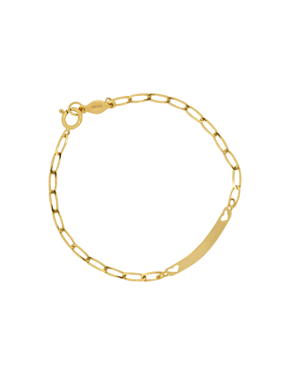 Esclava mon caramel de oro amarillo con 14 k navidad acabado