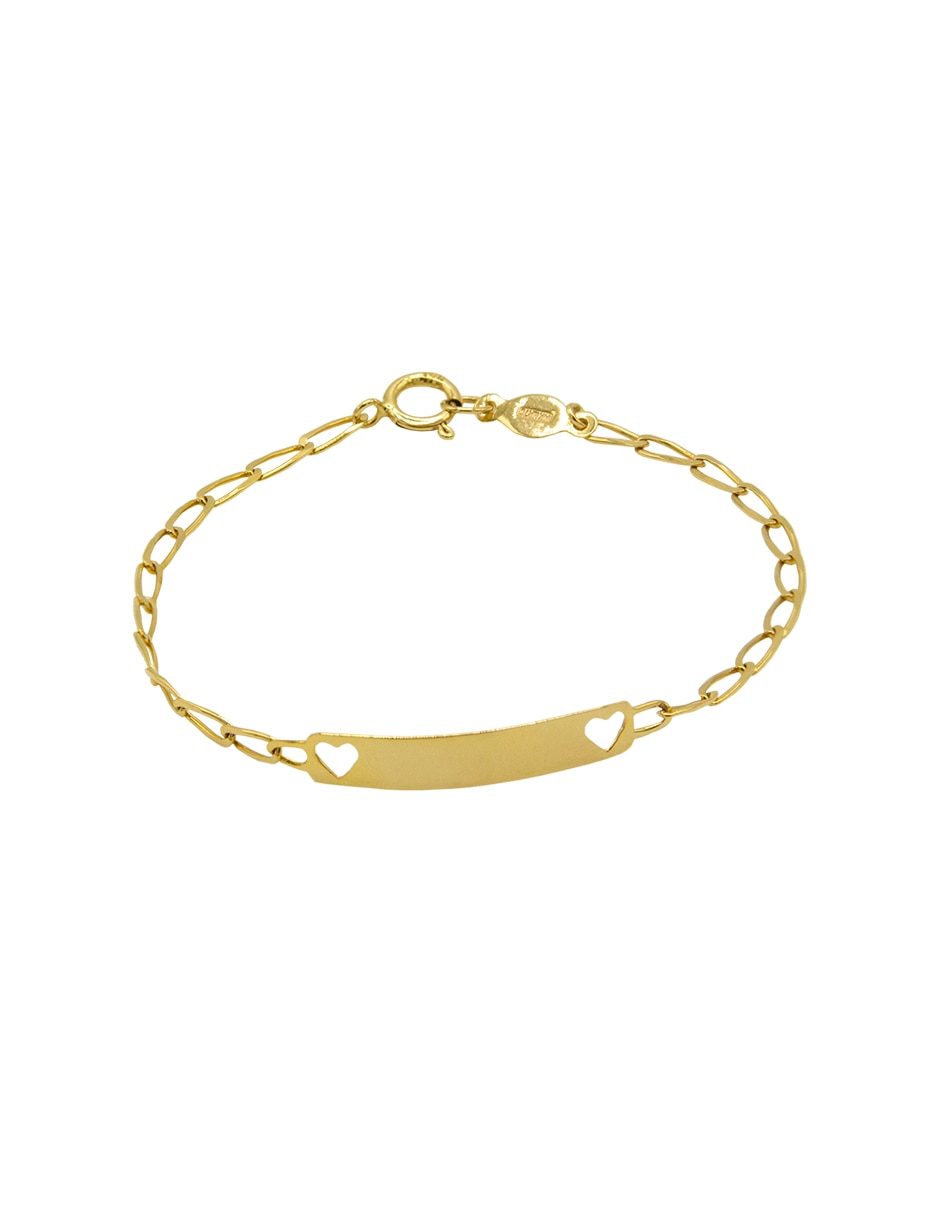 Esclava mon caramel de oro amarillo con 14 k navidad acabado
