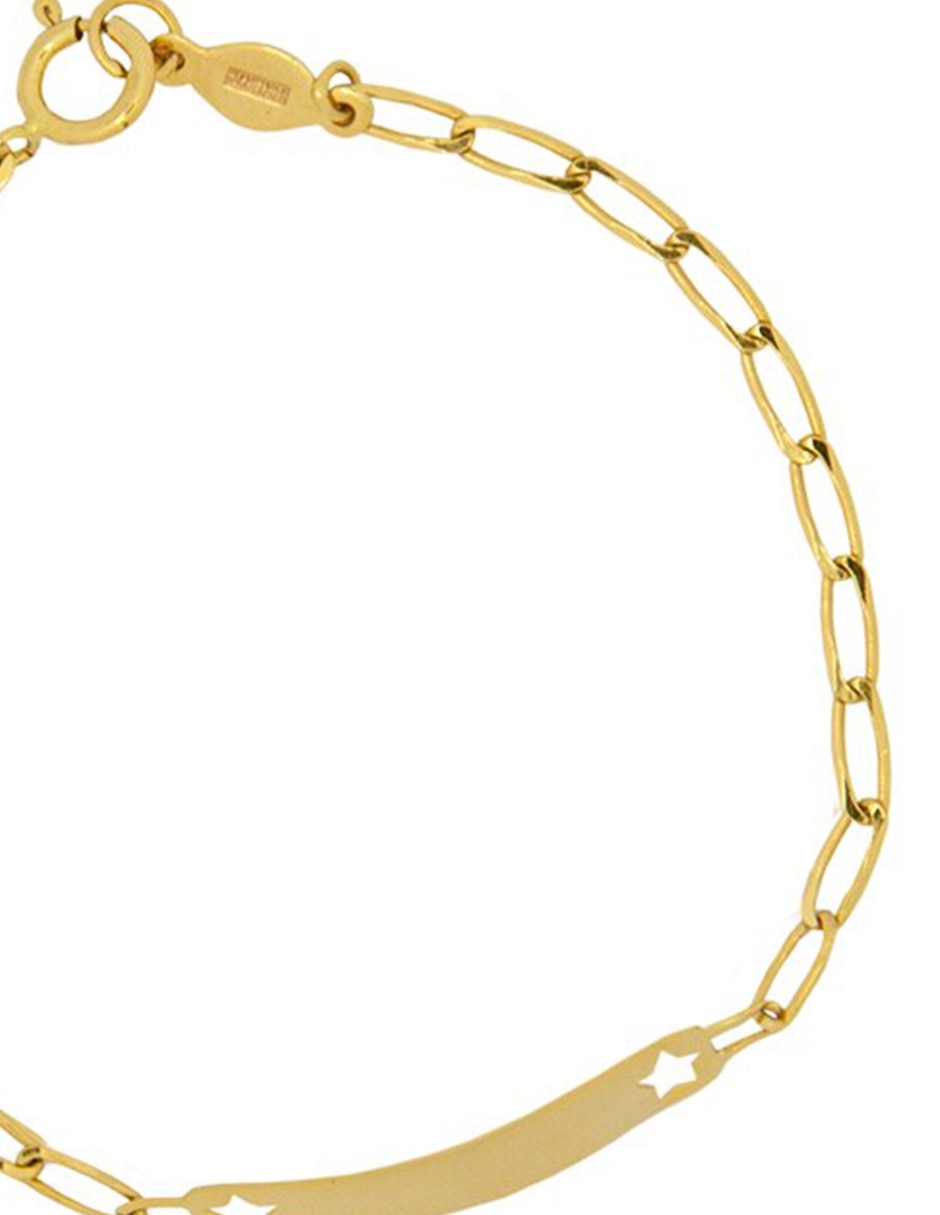 Esclava de oro amarillo 14 k navidad acabado pulido