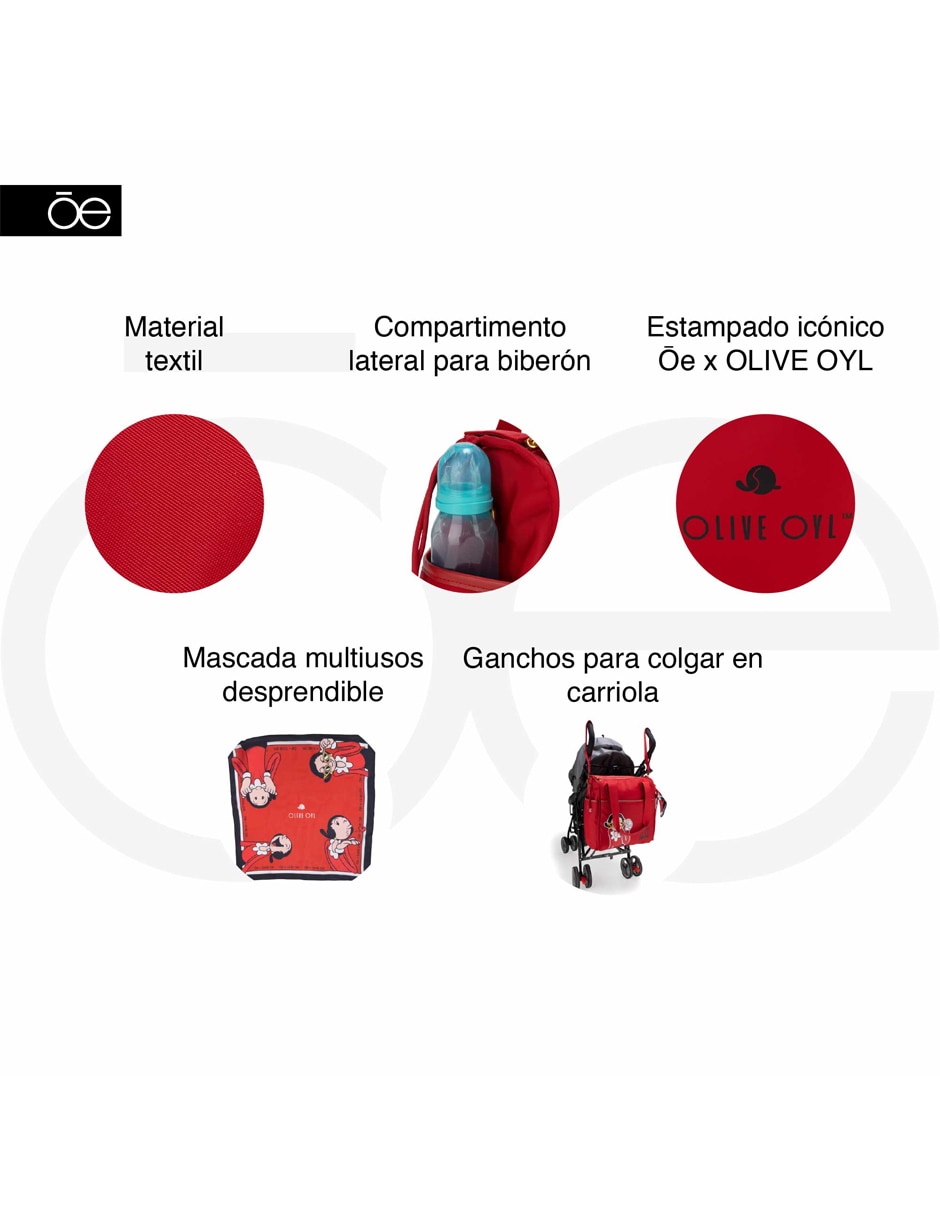 Pañalera backpack Cloe Olive