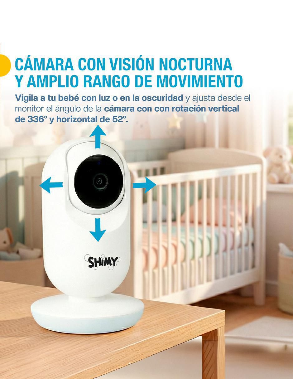 Monitor con cámara para bebé HD