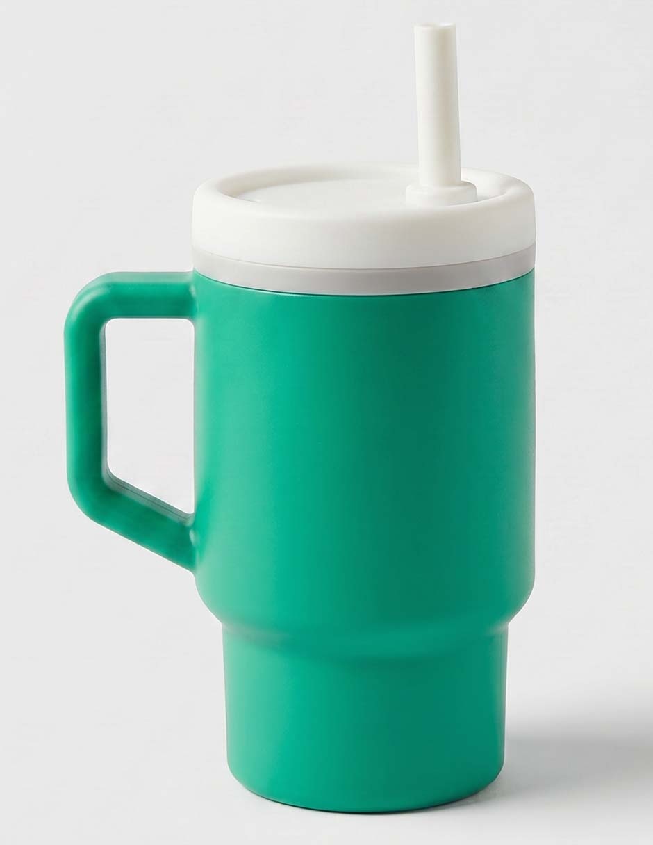 Vaso con tapa y popote 3