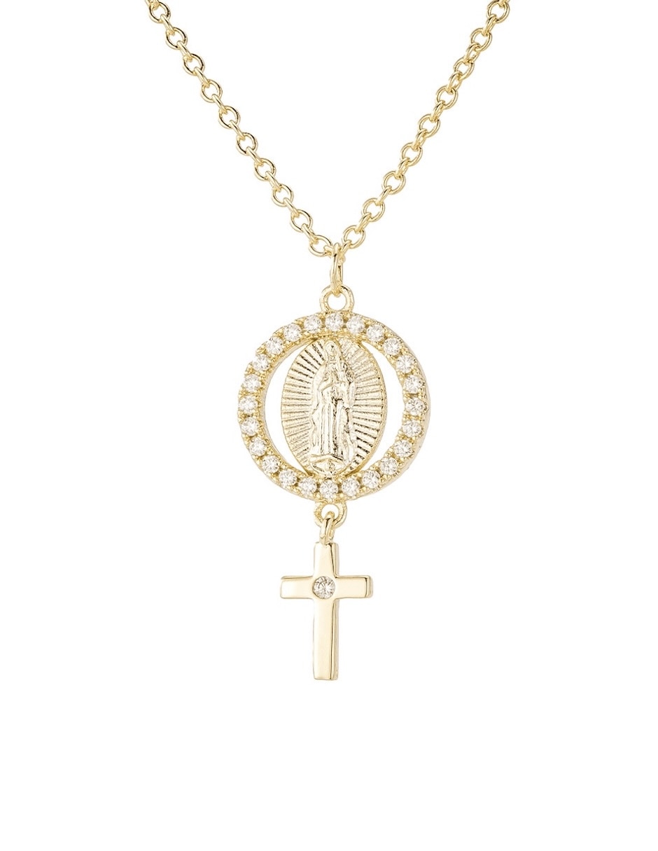 Cadena ovalada religiosos 14 k 2