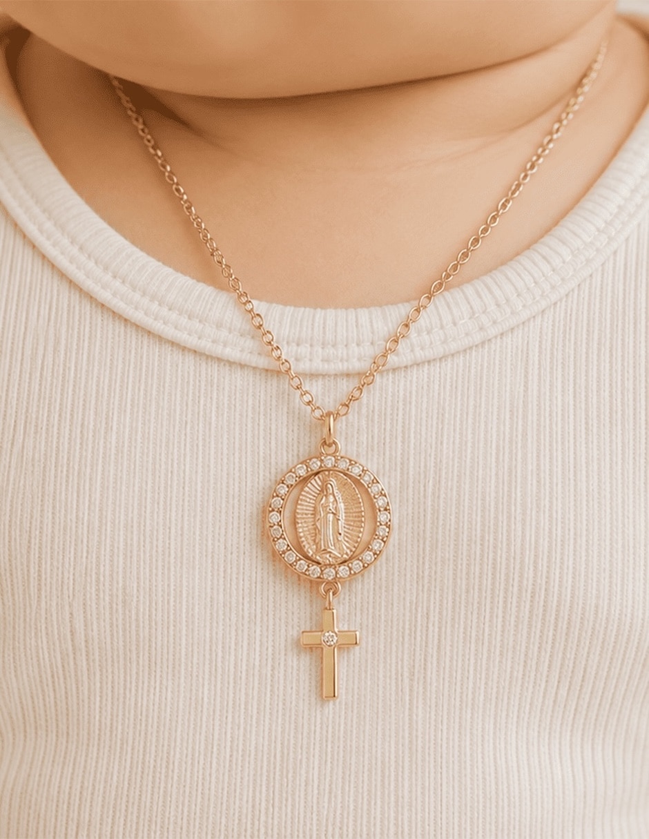 Cadena ovalada religiosos 14 k 3
