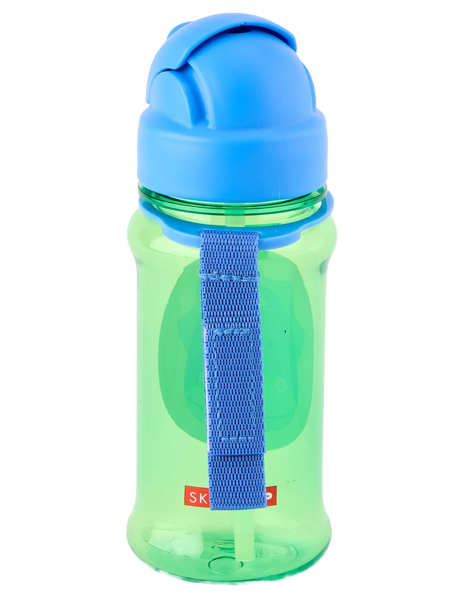 Botella de agua Skip Hop de plástico con tapa aprueba de derrame 355 ml