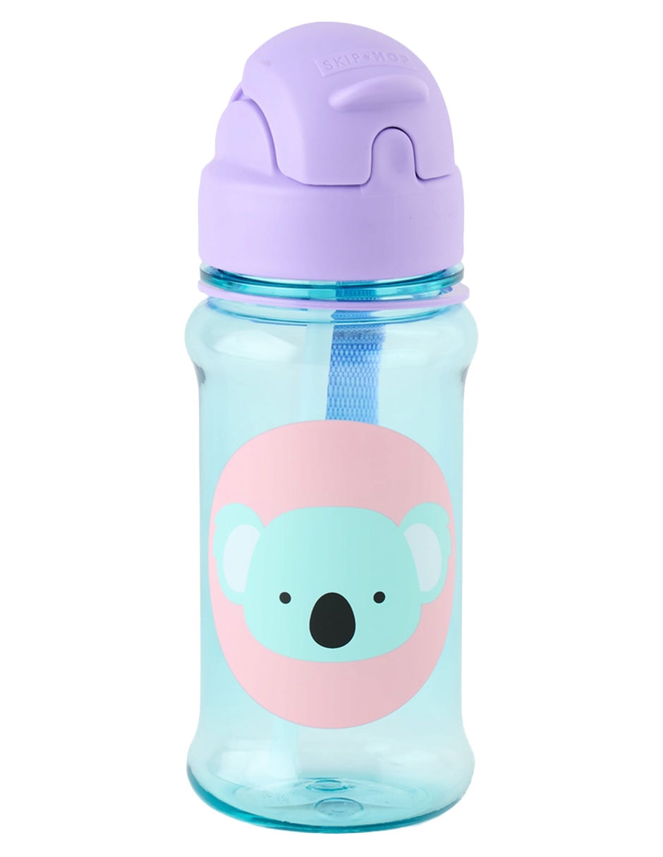 Botella de agua de plástico con tapa aprueba de derrame 355 ml