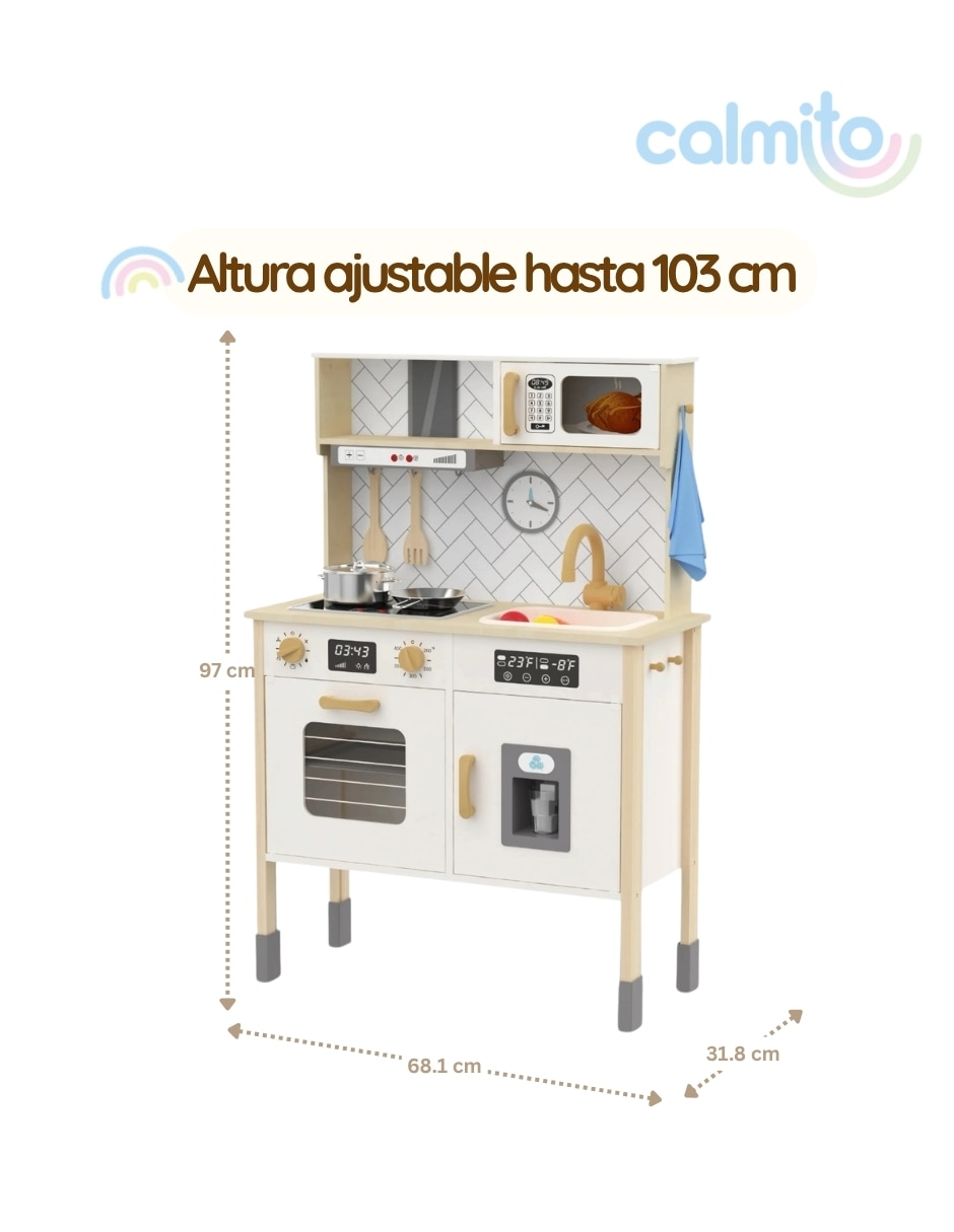 Juguete Cocina montessori de madera para niños 3