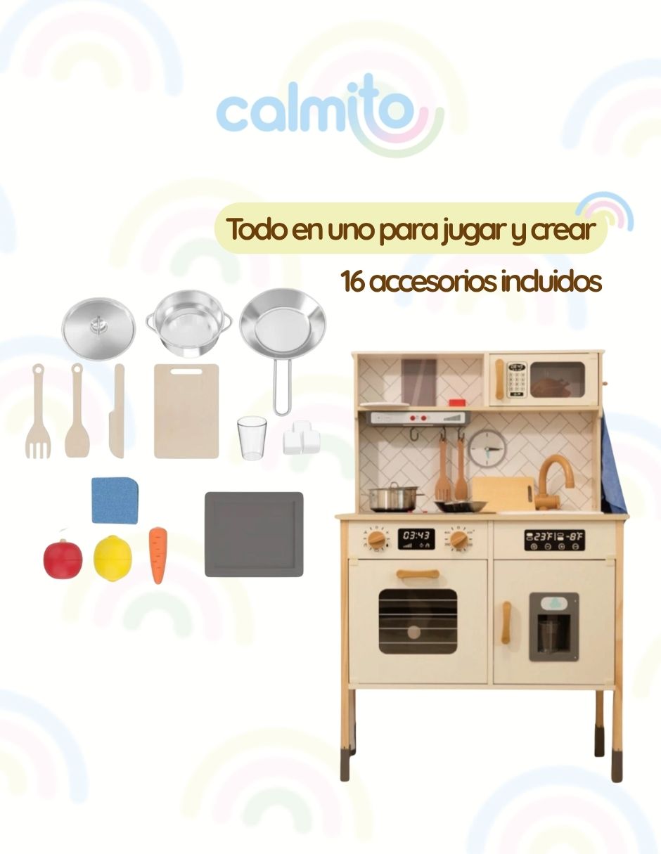 Juguete Cocina montessori de madera para niños