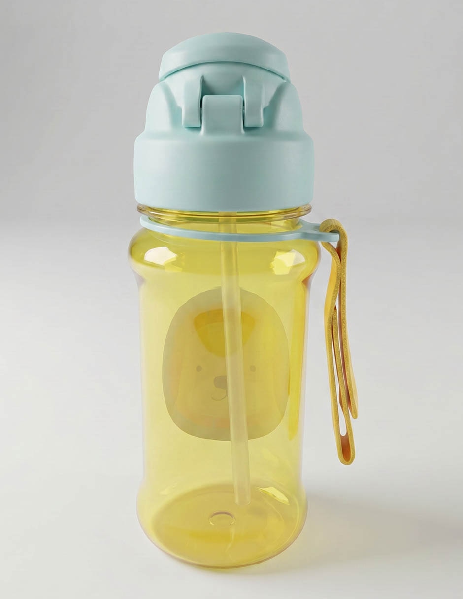 Botella de agua Skiphop de plástico Zoo con tapa rosca 355 ml