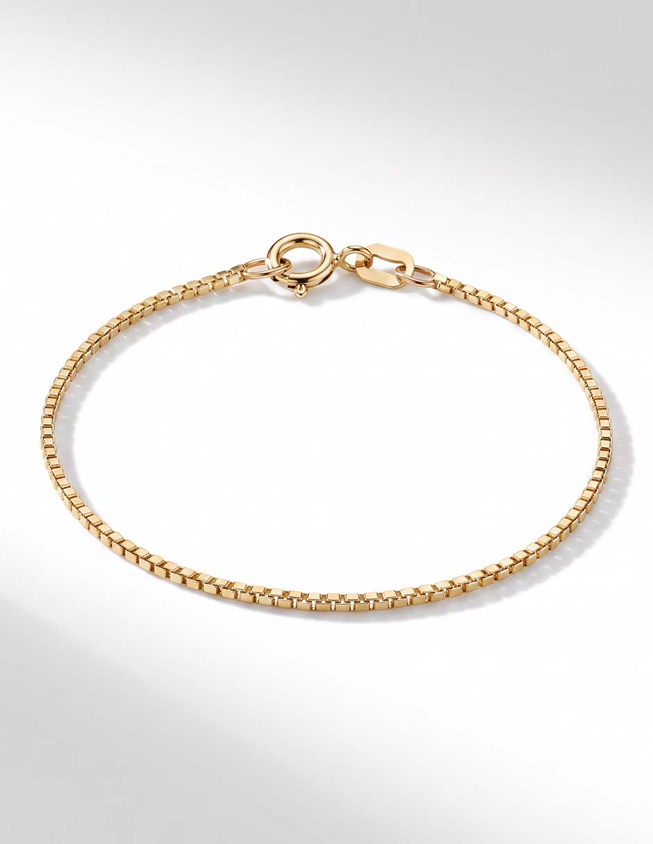 Pulsera de oro amarillo 10 k con acabado pulido 1