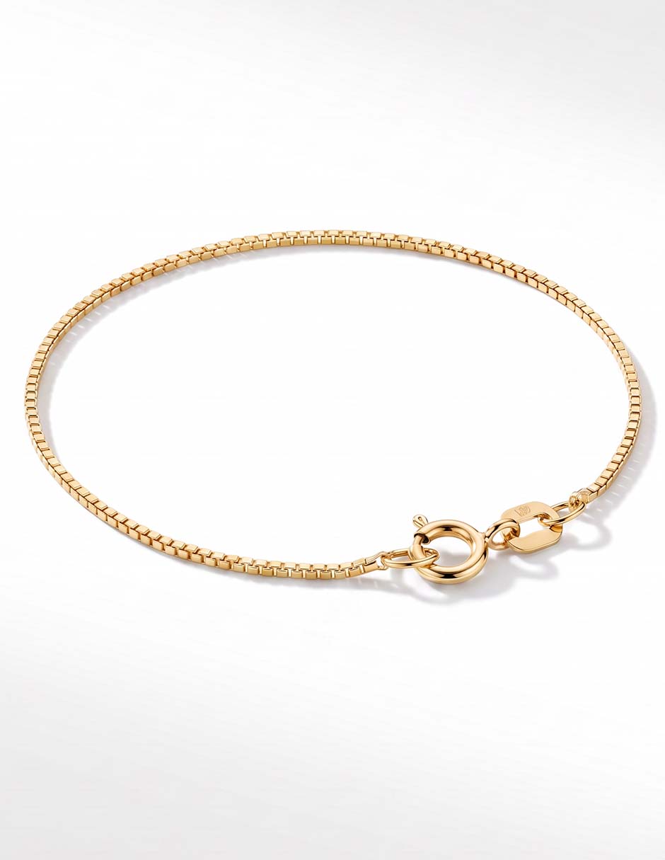 Pulsera de oro amarillo 10 k con acabado pulido 2