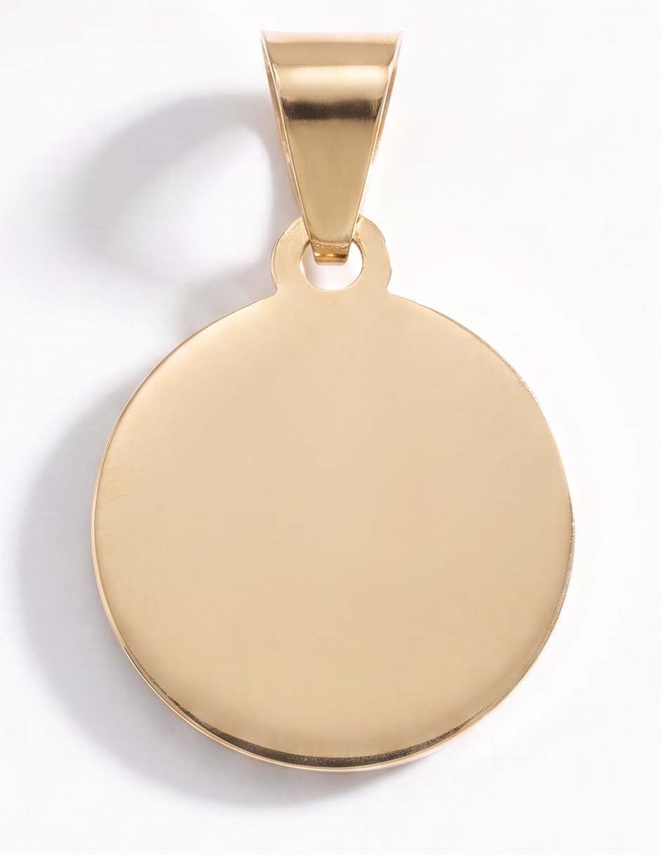 Medalla de cruz de oro amarillo 10 k 3
