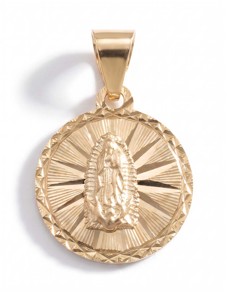 Medalla de cruz de oro amarillo 10 k 2