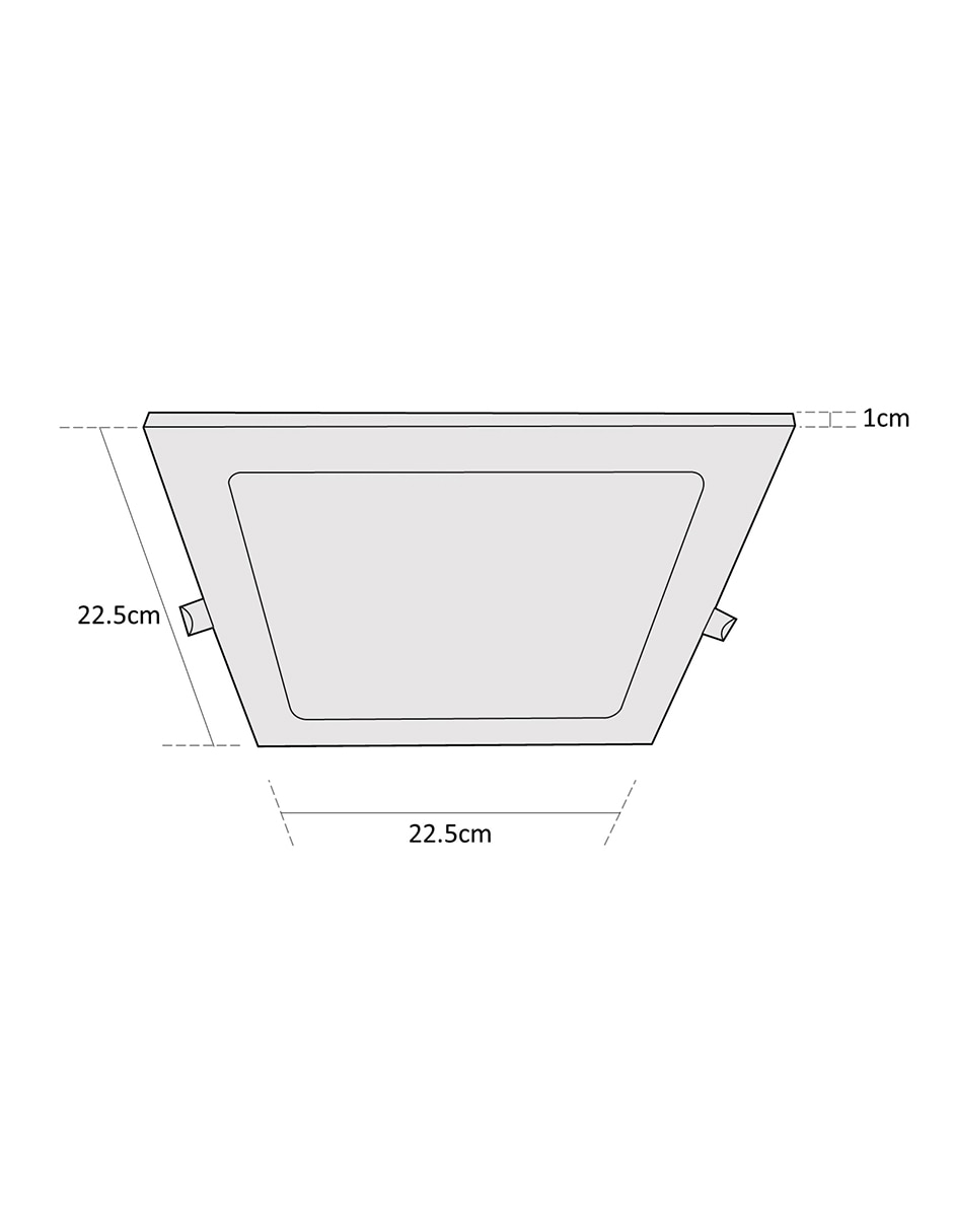 Lámpara blanca Flat-Square Lum 8