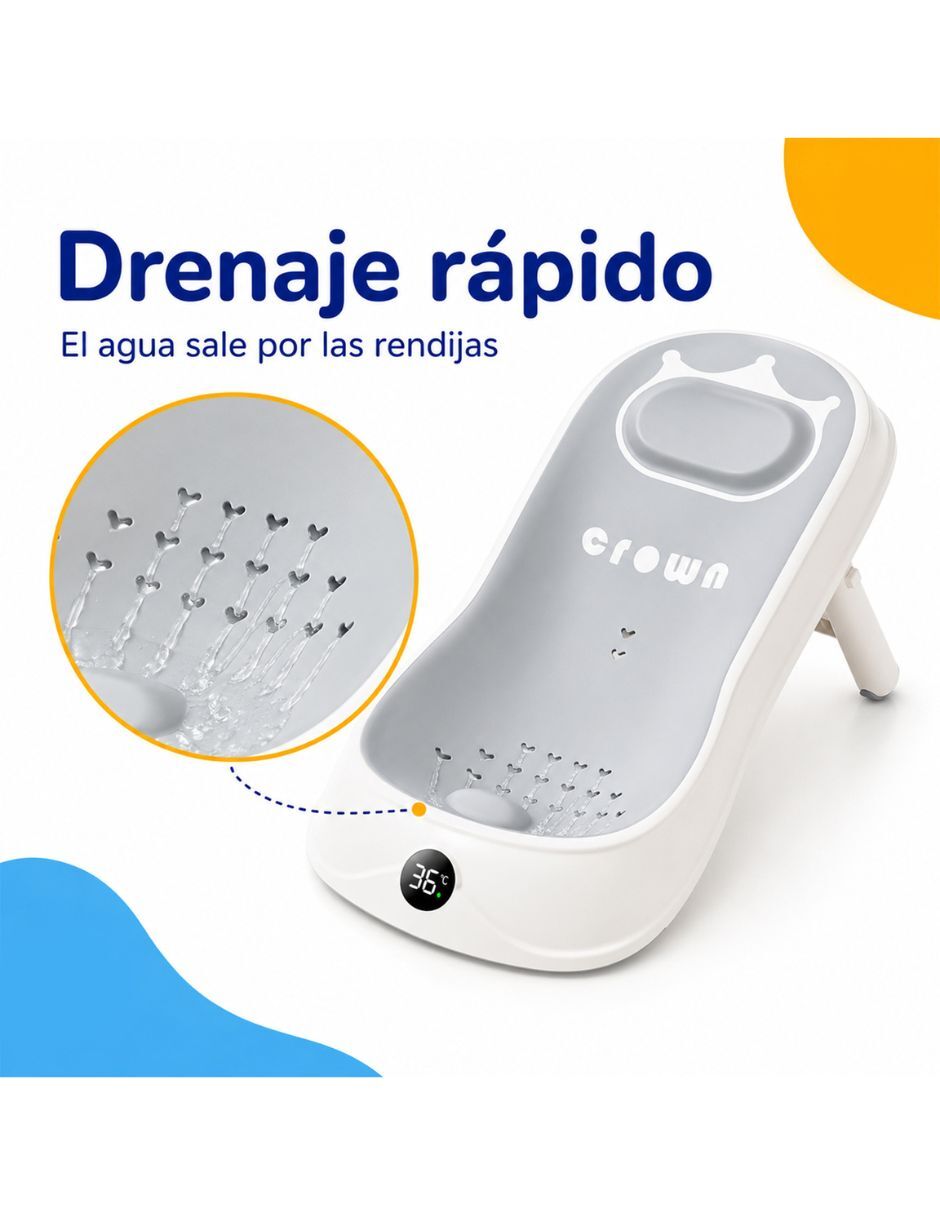 Tina de baño para bebé de plástico 6