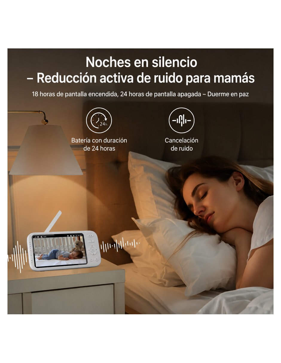 Monitor de audio y video para bebé jt - vbm002t 6