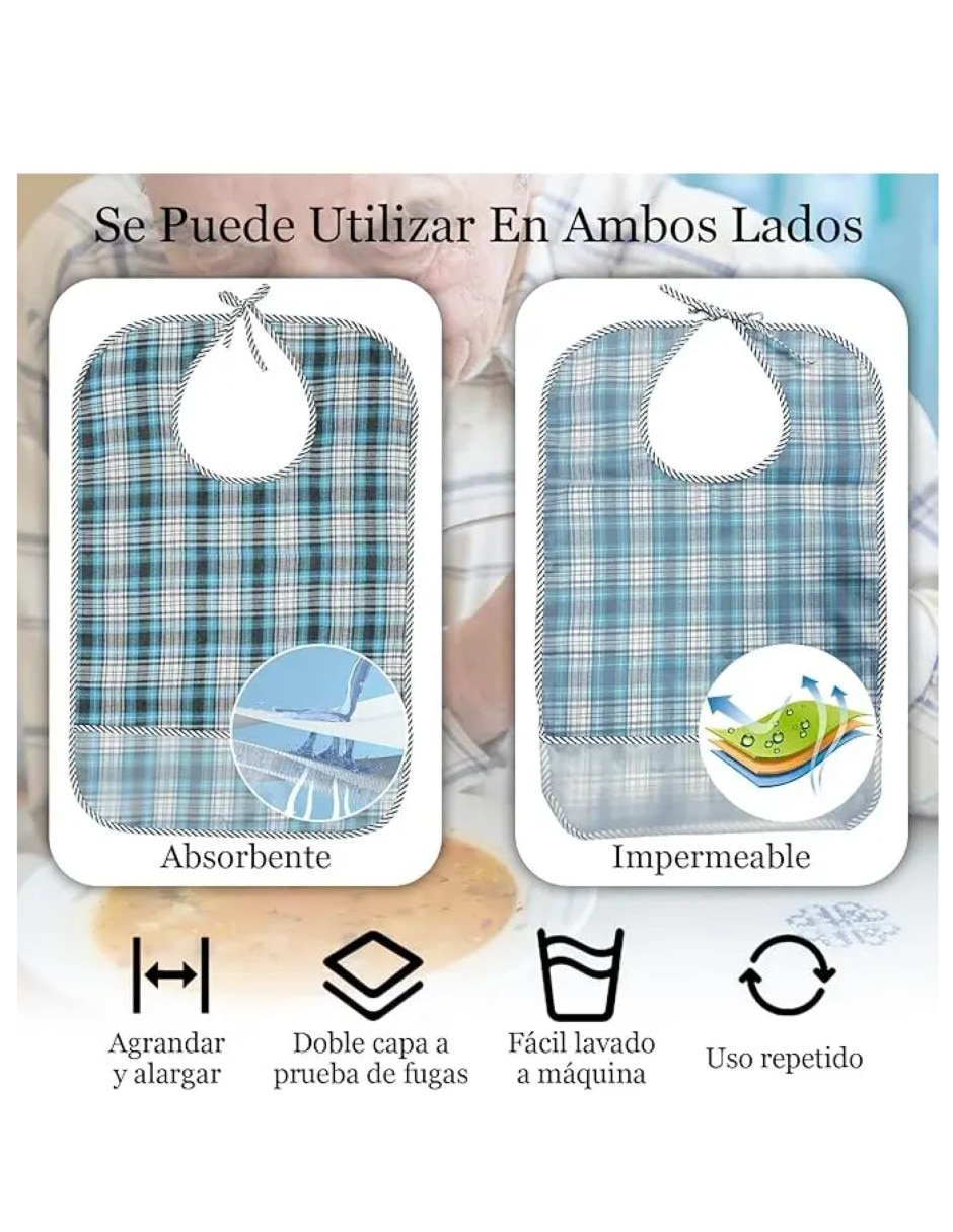 Babero friends estampado a rayas de plástico 3 piezas