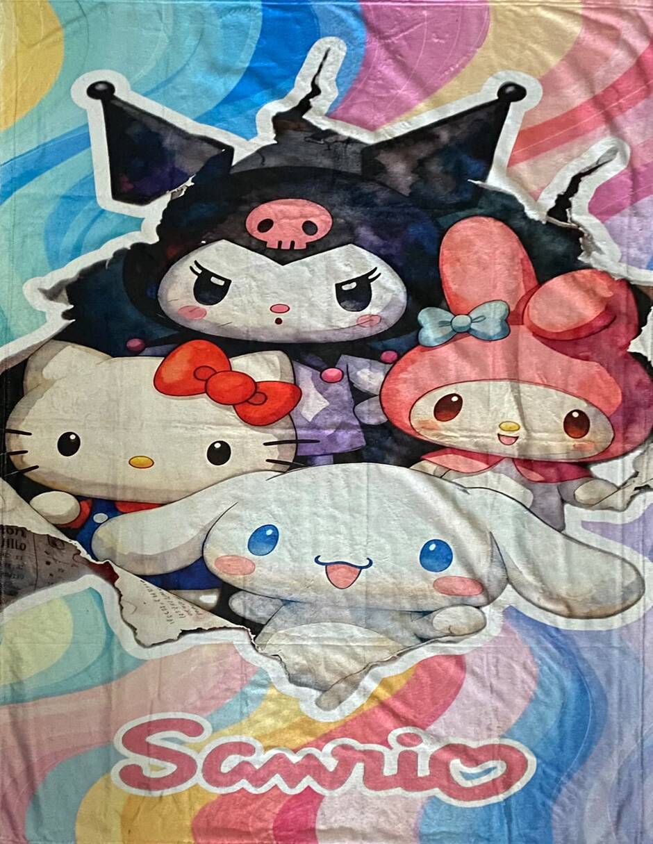 Cobija clásica de tejido suave hello kitty