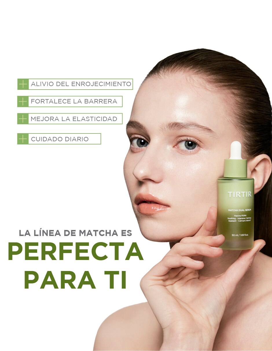 Sérum antioxidante para/de Facial MATCHA DUAL SERUM beneficiods TIRTIR de piel Todo tipo piel 4