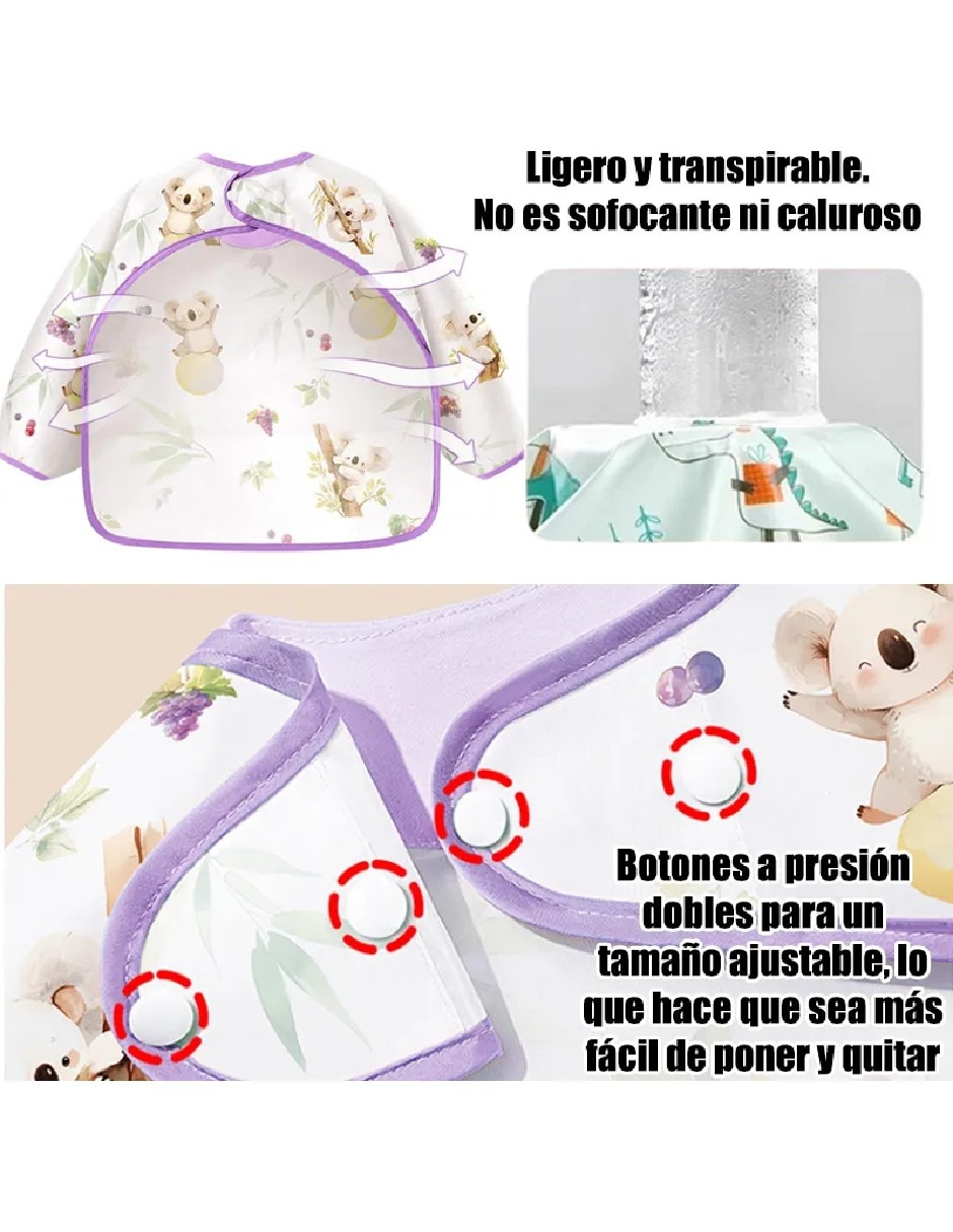 Set babero No aplica estampado Diferentes diseños de Poliéster 2 piezas (si aplica) 2