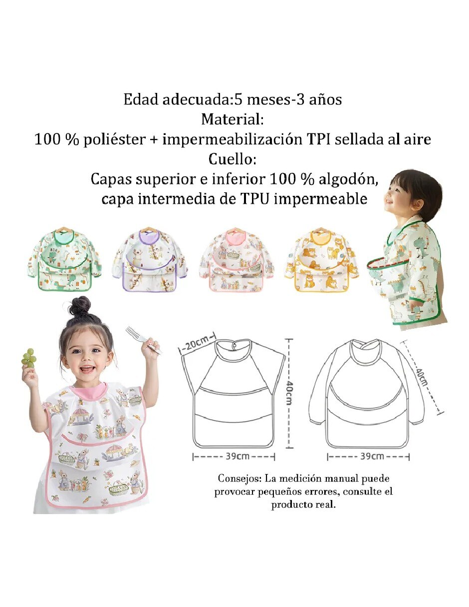 Set babero No aplica estampado Diferentes diseños de Poliéster 2 piezas (si aplica) 4