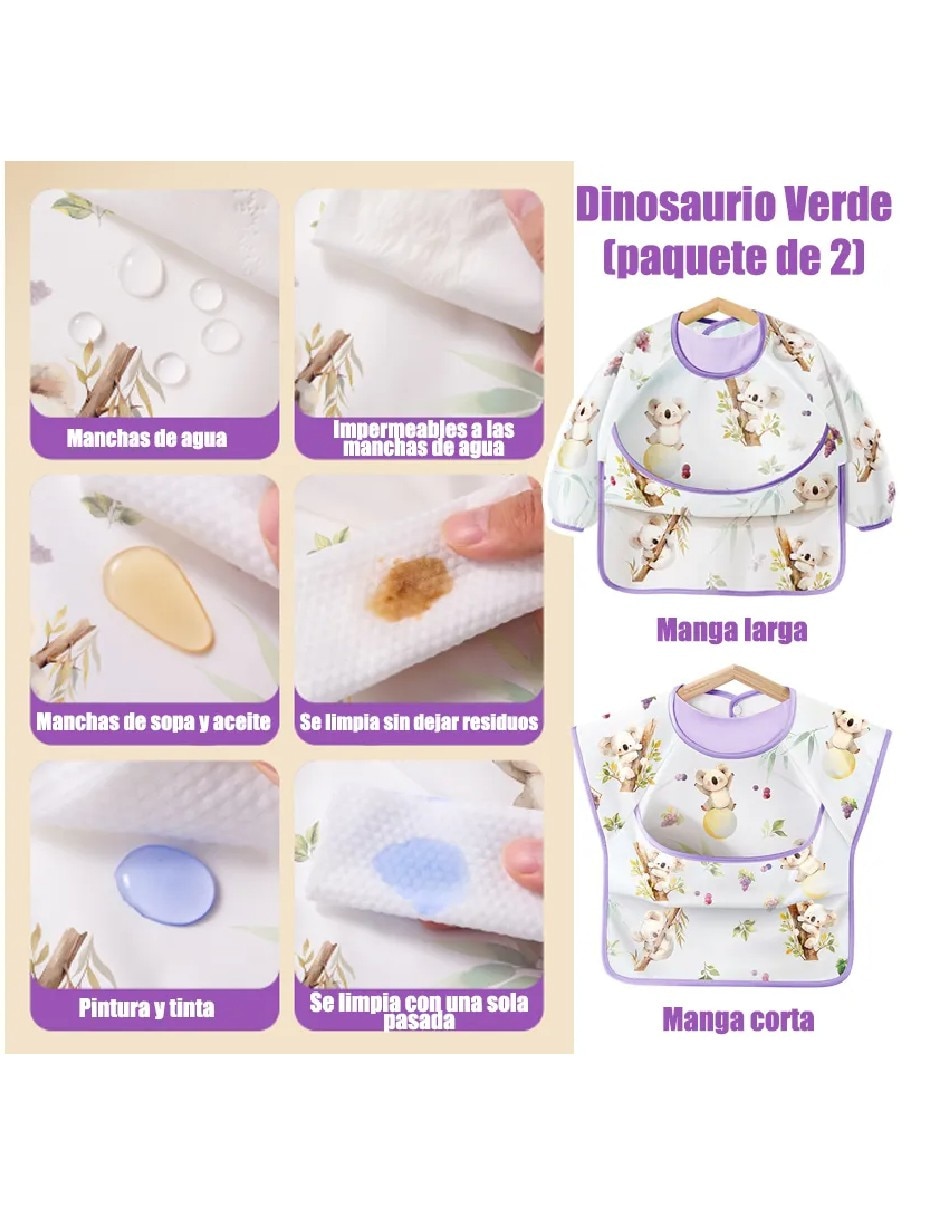 Set babero No aplica estampado Diferentes diseños de Poliéster 2 piezas (si aplica) 3