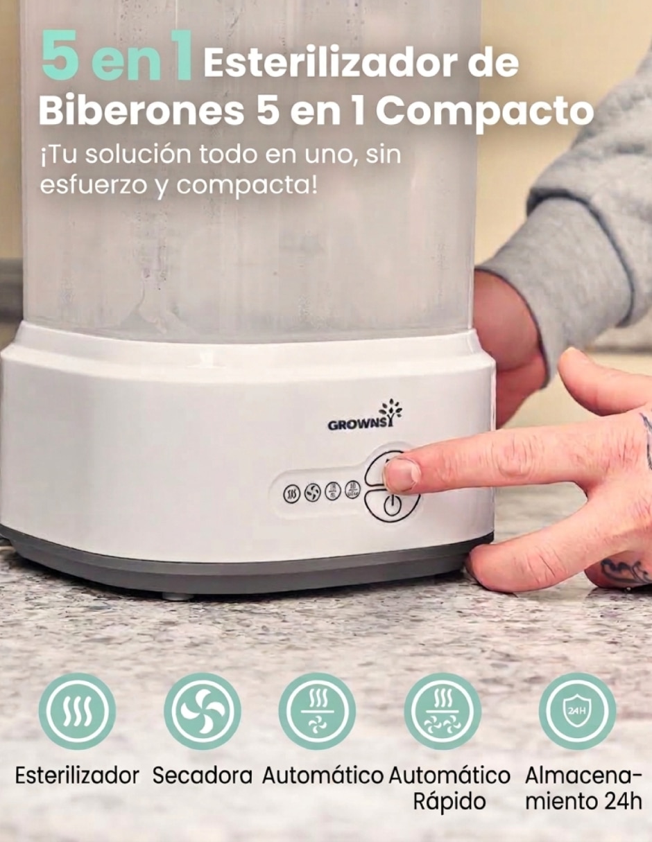 Esterilizador eléctrico Esterilizador y Secado 5 botellas 2