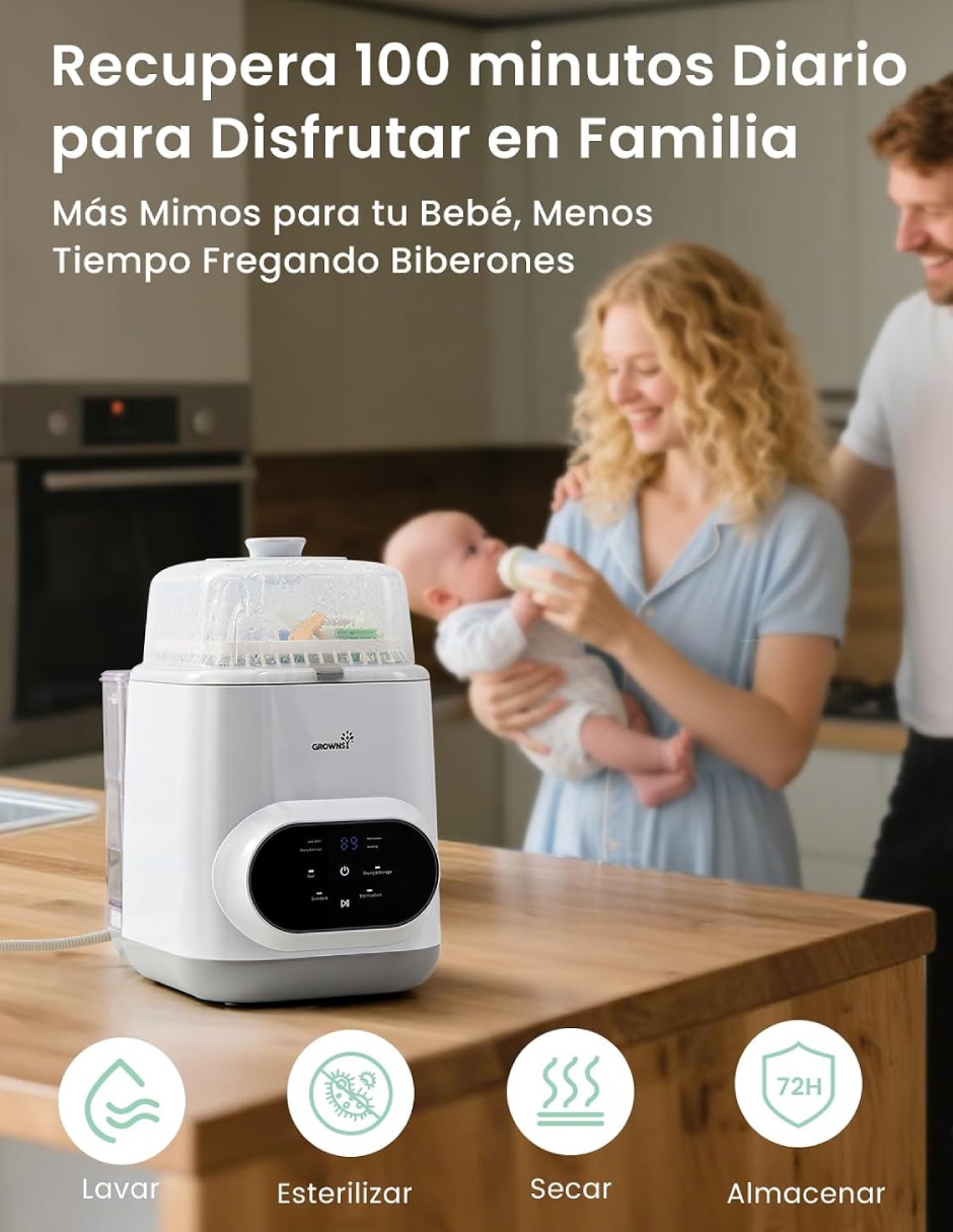 Esterilizador eléctrico EaseClean 4 en 1 8 botellas 2