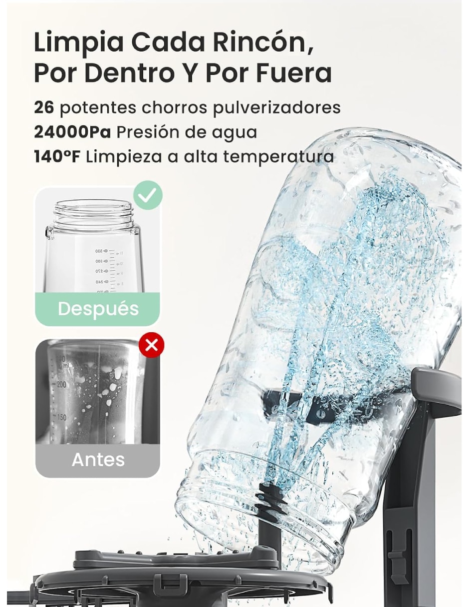 Esterilizador eléctrico EaseClean 4 en 1 8 botellas 3