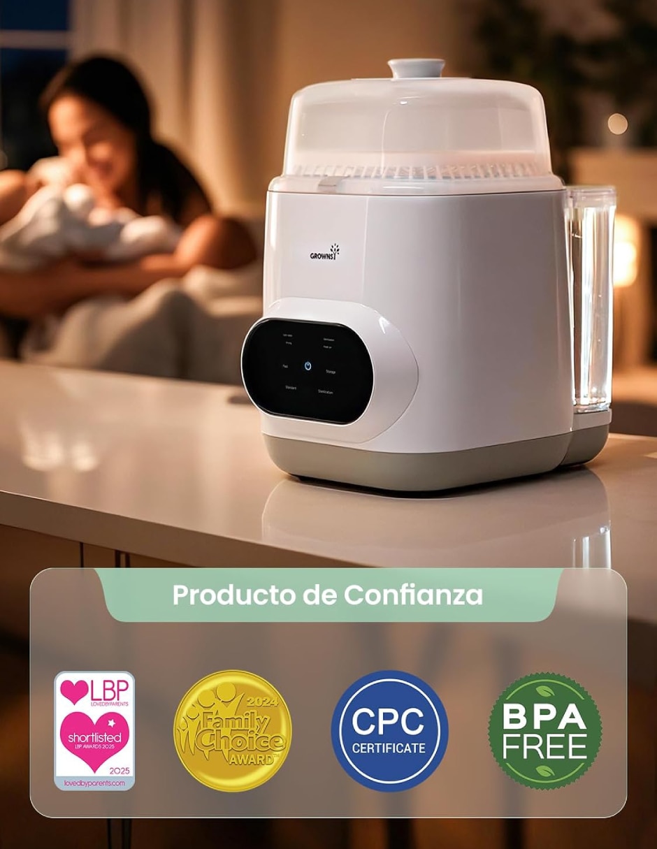 Esterilizador eléctrico EaseClean 4 en 1 8 botellas 7