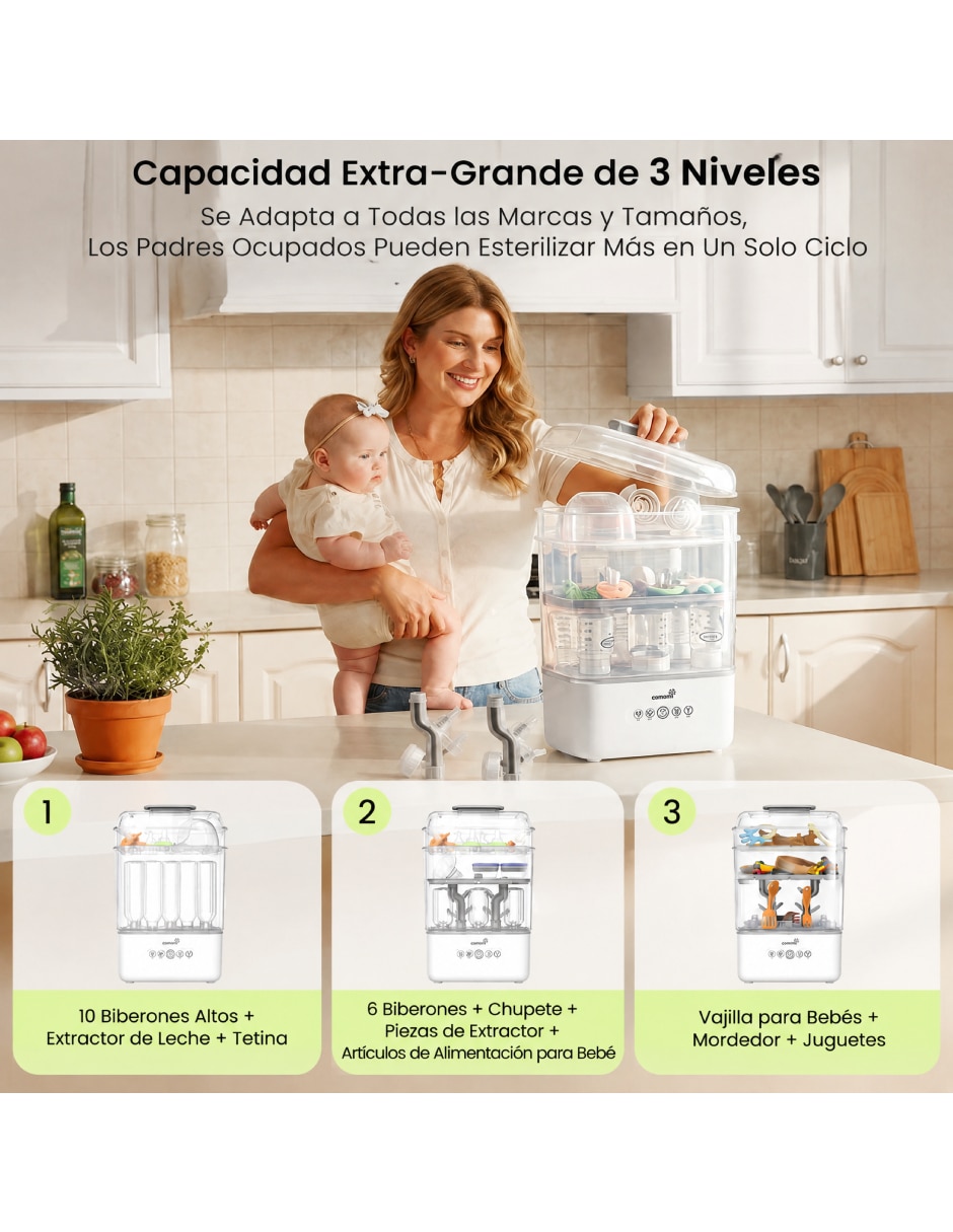 Esterilizador eléctrico 932 10 botellas 2
