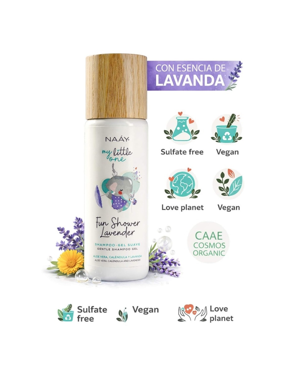 Shampoo para cabello para cabello Normal Fun Shower LAVENDER Shampoo-gel 4
