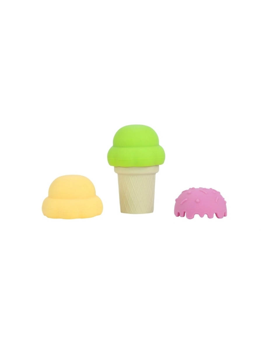 Juguete de silicón con diseño de Helado colorido apilable juego Didáctico 5