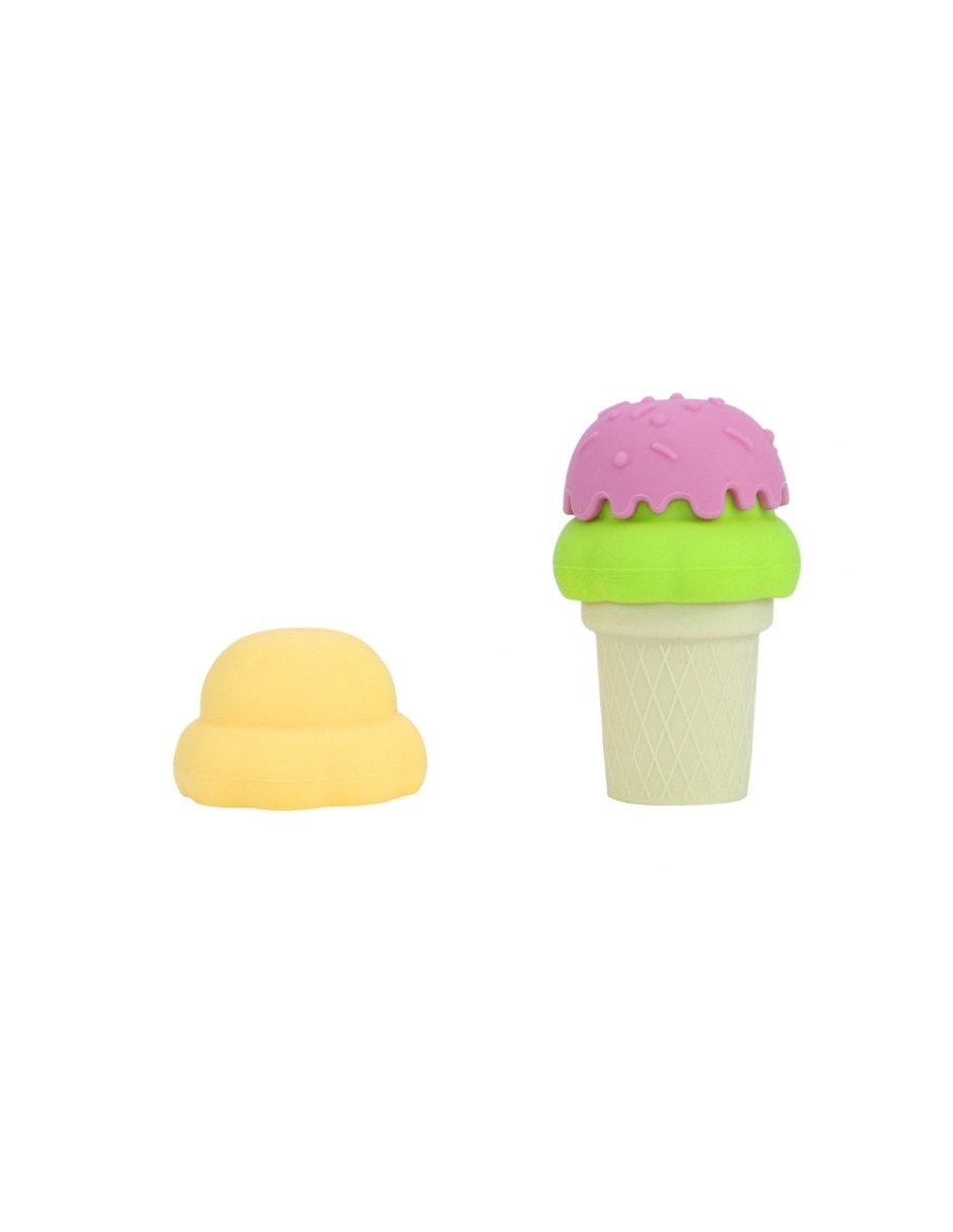 Juguete de silicón con diseño de Helado colorido apilable juego Didáctico 6
