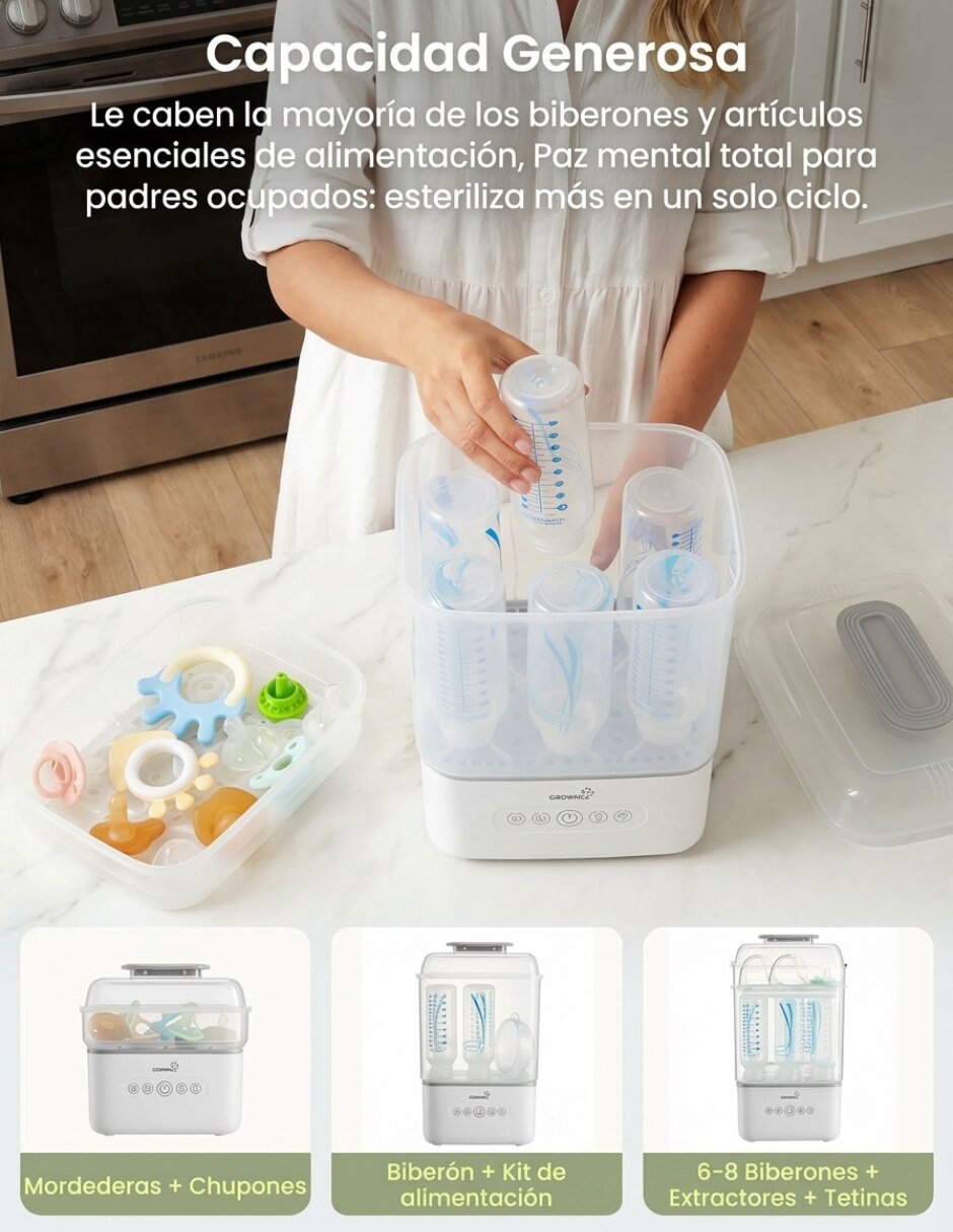 Esterilizador eléctrico 933 8 botellas 5