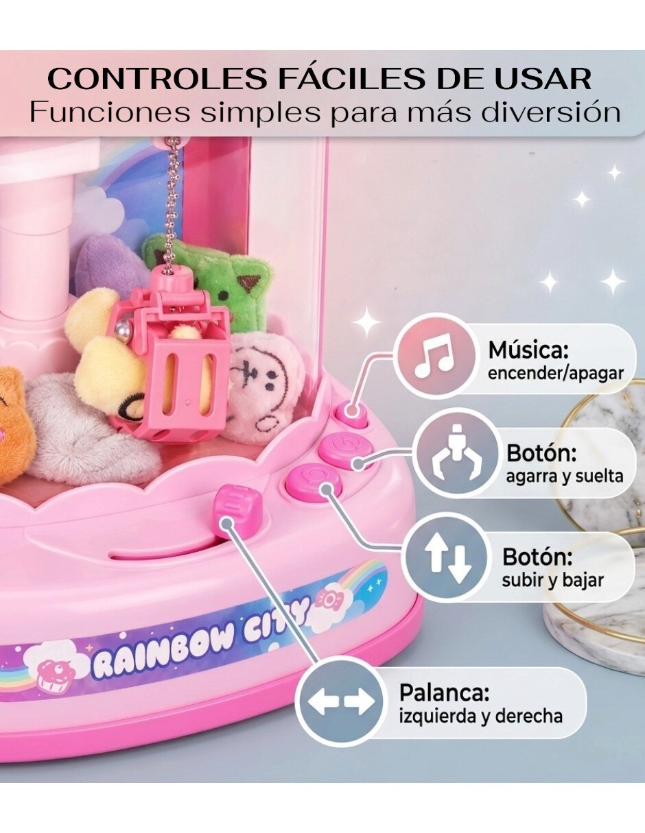 Juguete máquina de garras de juguete con luz y música 2