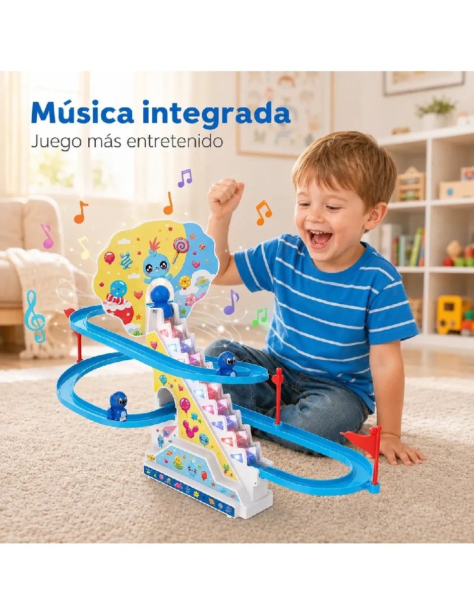 Juguete pista con tobogán de luz y sonido 4