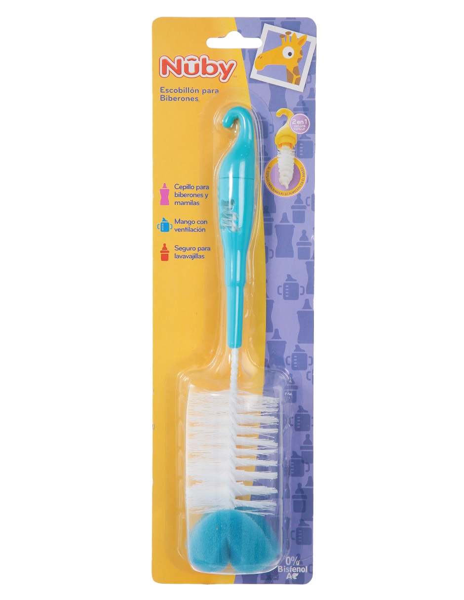 Cepillo para biberones Nuby con cerdas suaves